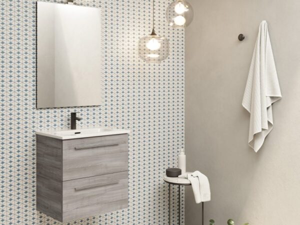 Conjunto mueble de baño fondo reducido y 2 cajones STREET 3 de Royo