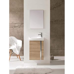 Mueble de baño VENECIA S fondo reducido espejo y lavabo B&K
