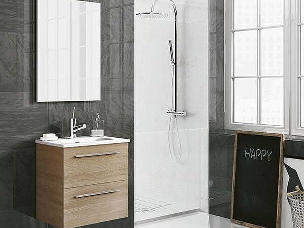 Conjunto mueble de baño fondo reducido y 2 cajones STREET 1 de Royo