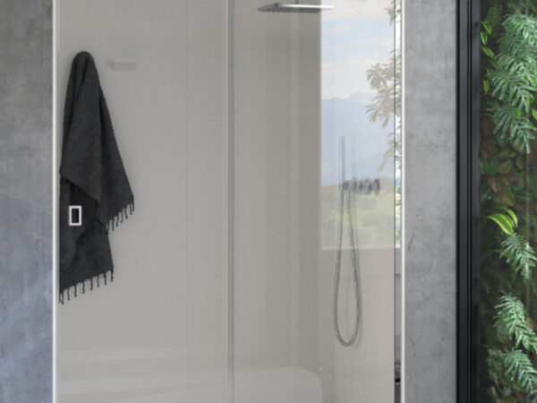 Mampara de ducha VILNA perfil Inox de Doccia