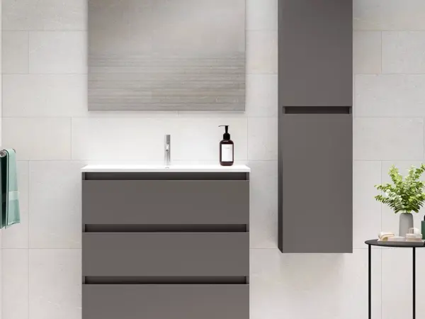 Conjunto mueble BOX de Visobath con 3 cajones y fondo reducido