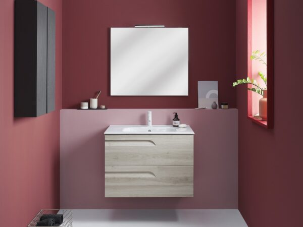 Conjunto mueble de baño fondo reducido 2 cajones VITALE 5 Royo