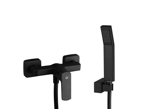 Monomando ducha negro serie MARRIOT de Gme