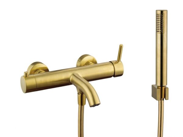 Monomando bañera serie SIRIO oro cepillado de Gme