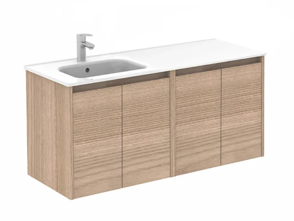 Conjunto mueble de baño lavabo desplazado 4 puertas SANSA 1 Royo