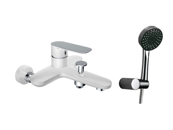 Monomando bañera cromo/blanco serie CASSIO de Gme