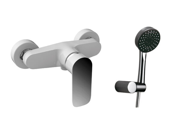 Monomando ducha cromo/blanco serie CASSIO de Gme