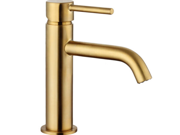 Grifo de lavabo SIRIO oro cepillado de Gme