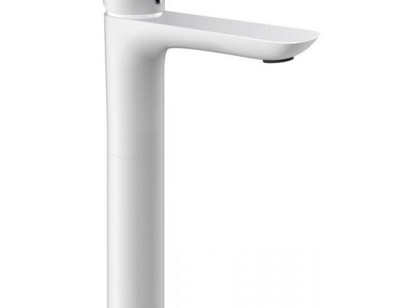 Grifo de lavabo caño alto blanco serie CASSIO de Gme
