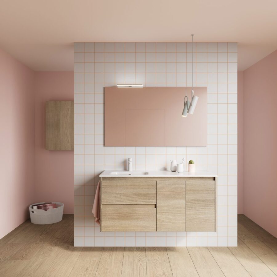 Conjunto mueble de baño ALFA I de 2 cajones y 2 puertas de Royo