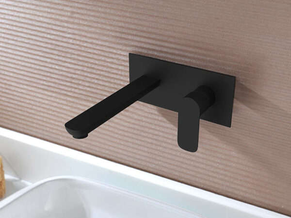 Grifo de lavabo empotrado negro serie CASSIO de Gme
