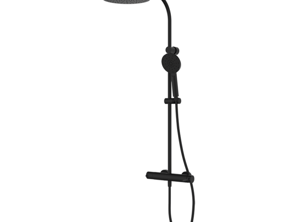 Monomando ducha con columna TIME negro de GRB mixers