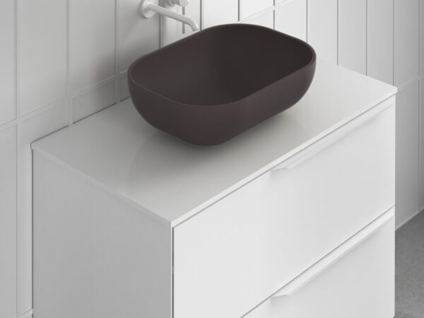 Lavabo sobre encimera acabado Piombo BLOCK de Royo