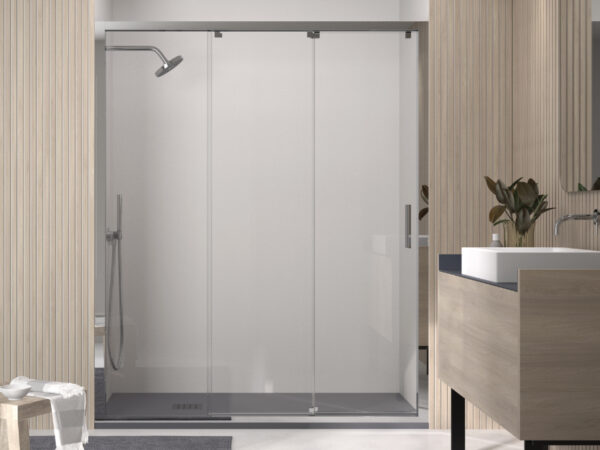 Mampara ducha 2 hojas correderas y 1 hoja fija DELHI de Doccia