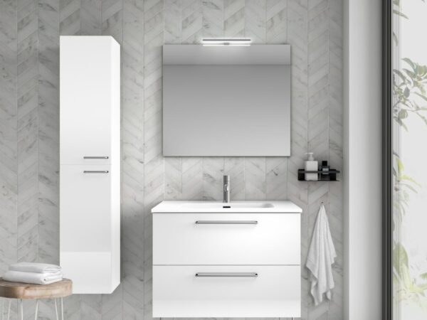 Conjunto mueble de baño de 2 cajones y patas NISY Royo