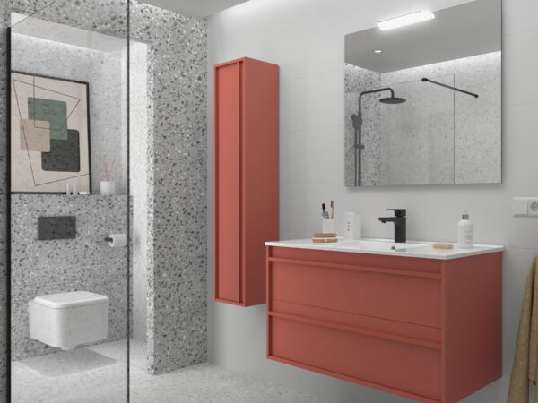 Conjunto mueble de baño de 2 cajones 100 cm ATTILA 7 Salgar