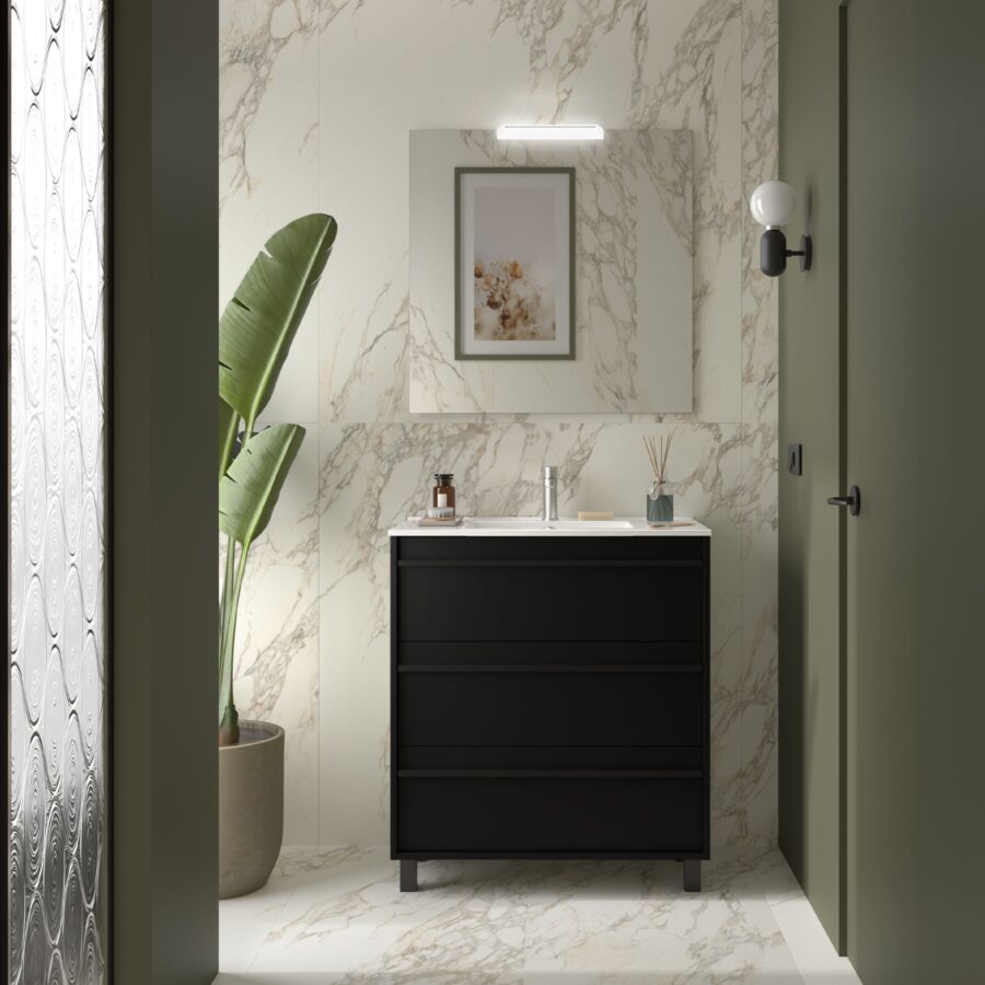 Conjunto mueble de baño de 3 cajones 100 cm ATTILA Salgar - Imagen 6