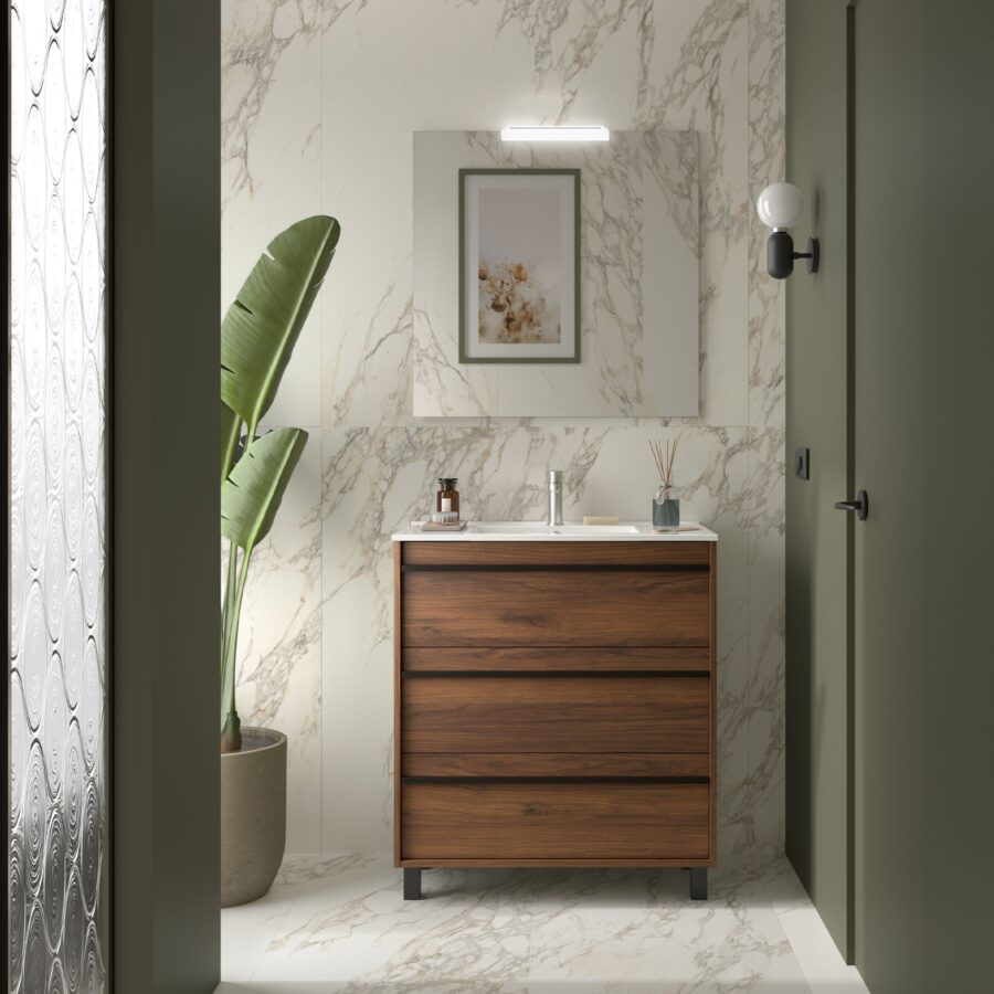 Conjunto mueble de baño de 3 cajones 100 cm ATTILA Salgar - Imagen 4