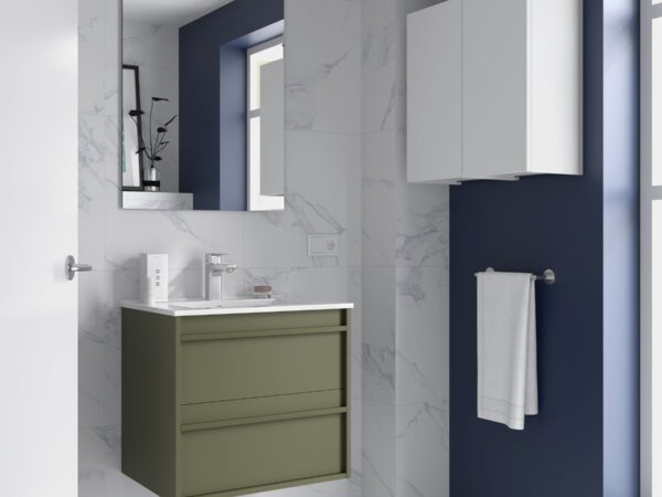 Conjunto mueble de baño de 2 cajones 60 cm ATTILA 4 Salgar