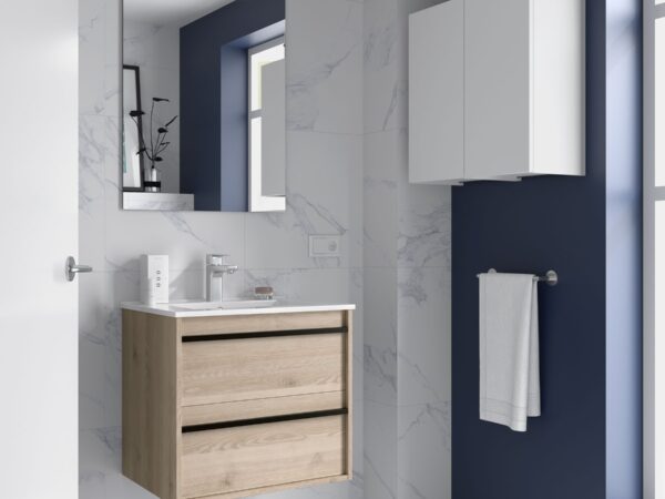 Conjunto mueble de baño de 2 cajones 60 cm ATTILA 6 Salgar