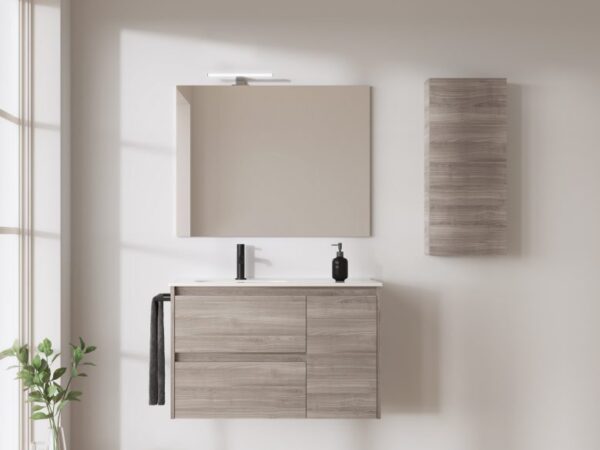 Conjunto mueble de baño lavabo desplazado 2 cajones y 1 puerta SANSA 2 Royo