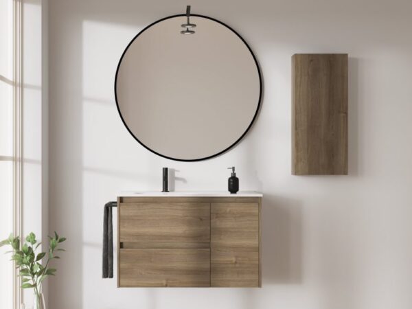 Conjunto mueble de baño lavabo desplazado 2 cajones y 1 puerta SANSA 1 Royo