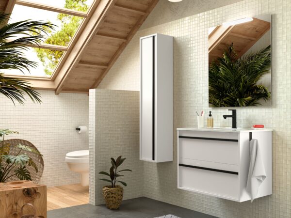 Conjunto mueble de baño de 2 cajones 70 cm ATTILA 2 Salgar