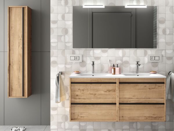 Conjunto mueble de baño de 4 cajones 120 cm ATTILA 1 Salgar