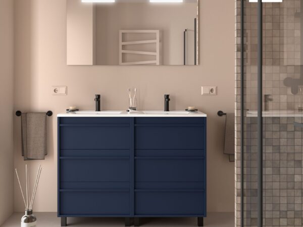 Conjunto mueble de baño 120 cm 6 cajones ATTILA 4 Salgar