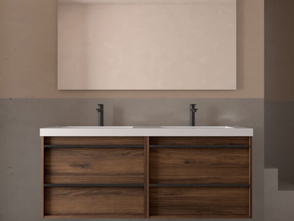 Conjunto mueble de baño 140 cm 4 cajones ATTILA 7 Salgar
