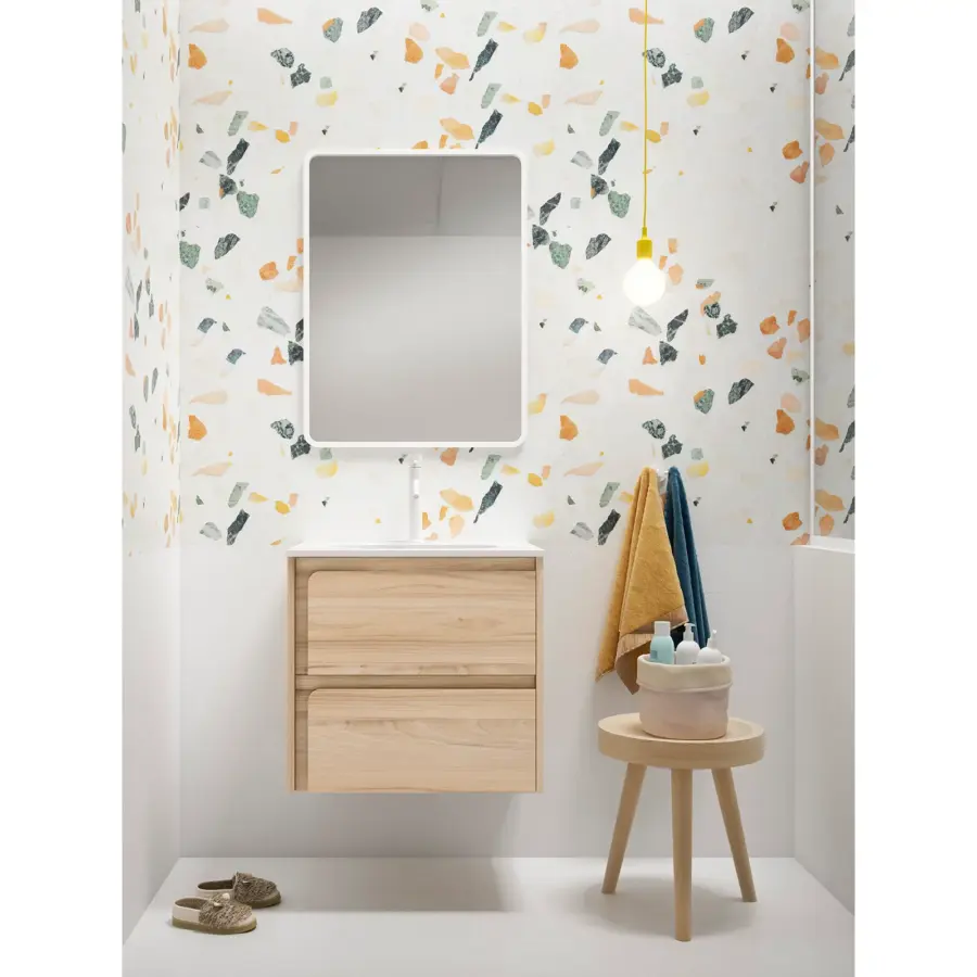 Conjunto mueble INDICO monocolor y lavabo Flat de Visobath - Imagen 2