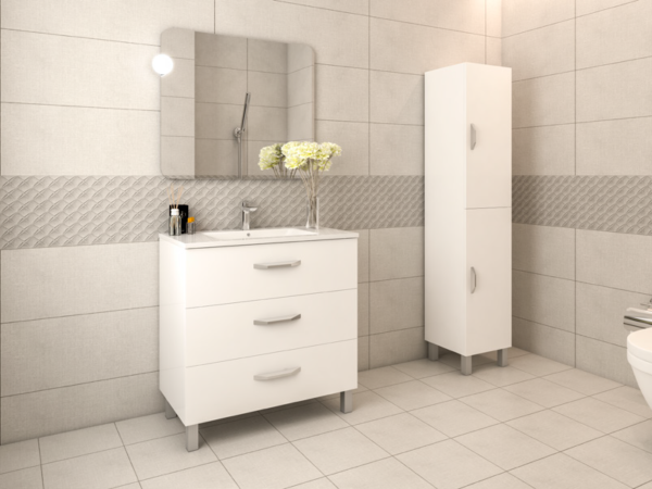 Conjunto mueble de baño TAIN blanco Disbain