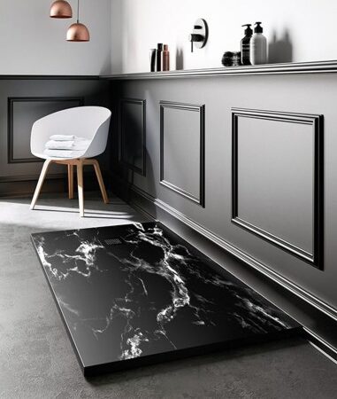 Plato ducha Black Marble New Line de Nuovvo