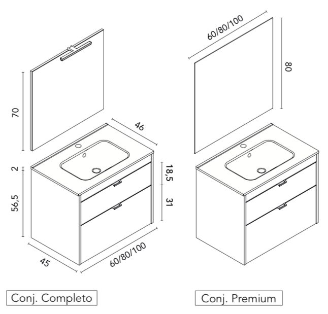 Conjunto mueble y lavabo integrado LOGIKA de Royo - Imagen 16