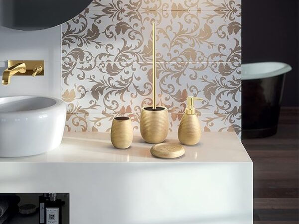 Set accesorios baño serie ASTRID oro de Gedy