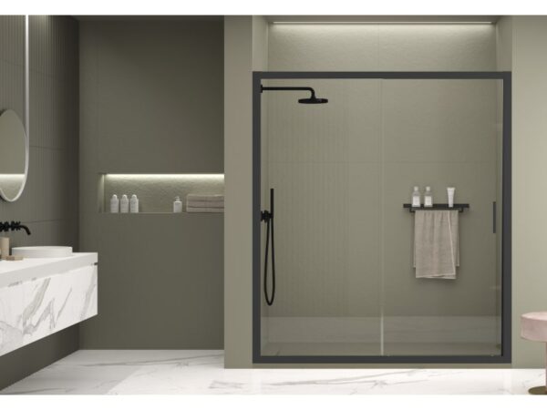Mampara ducha perfil negro QUITO ST de Doccia