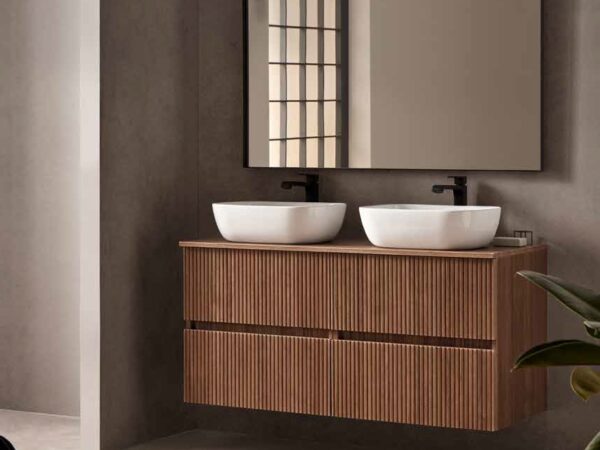Conjunto mueble de baño 120 cm con tapa ETNA de Sanchis