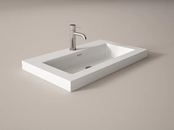 Lavabo encastrado NANTES blanco brillo de Visobath