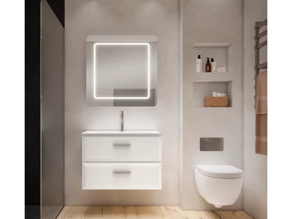 Conjunto mueble DELTA 2 cajones y lavabo Flat de Visobath