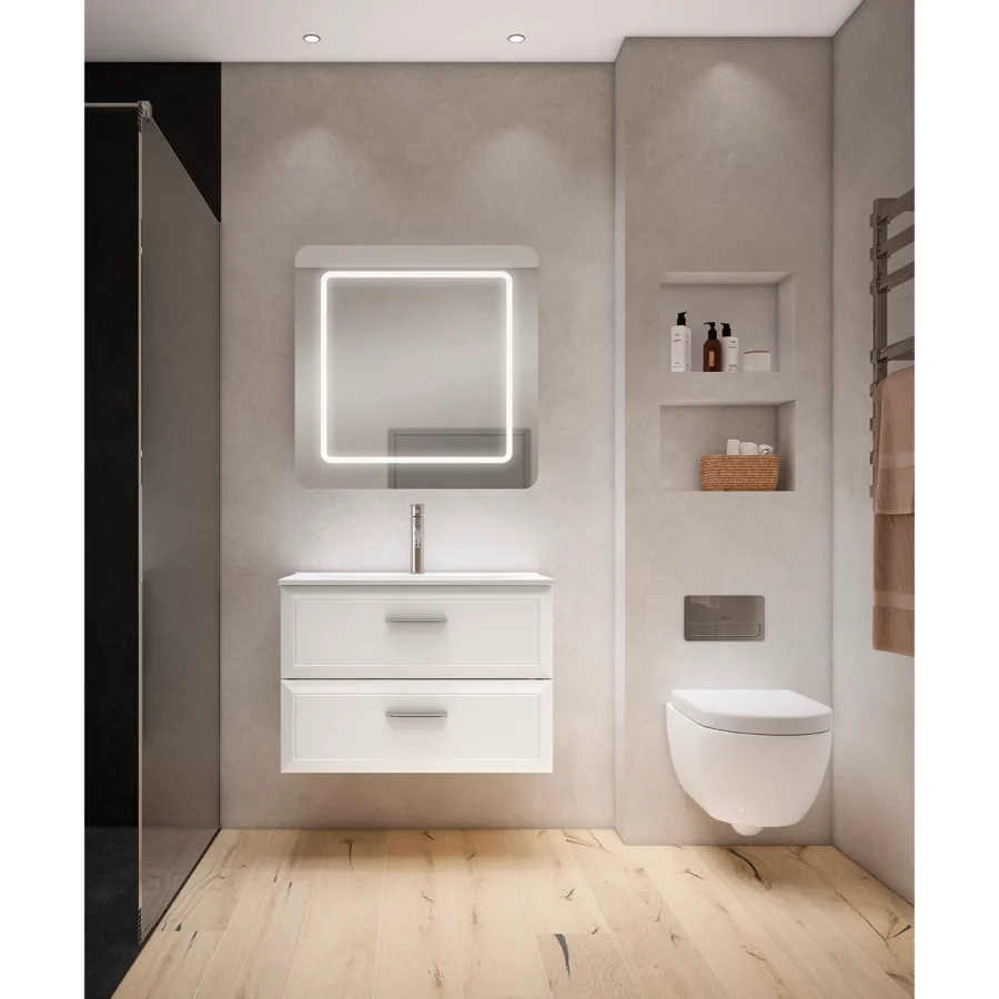 Conjunto mueble DELTA 2 cajones y lavabo Flat de Visobath