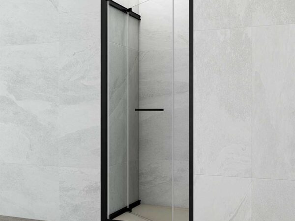 Mampara ducha SPAZIO 1 puerta acabado negro de Gme