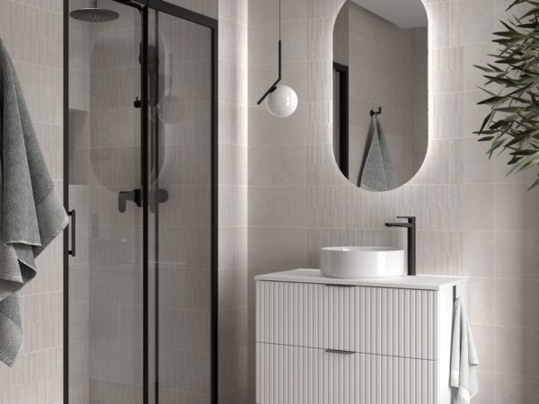 Conjunto mueble 80 cm 2 cajones y encimera melanina BIBA Salgar