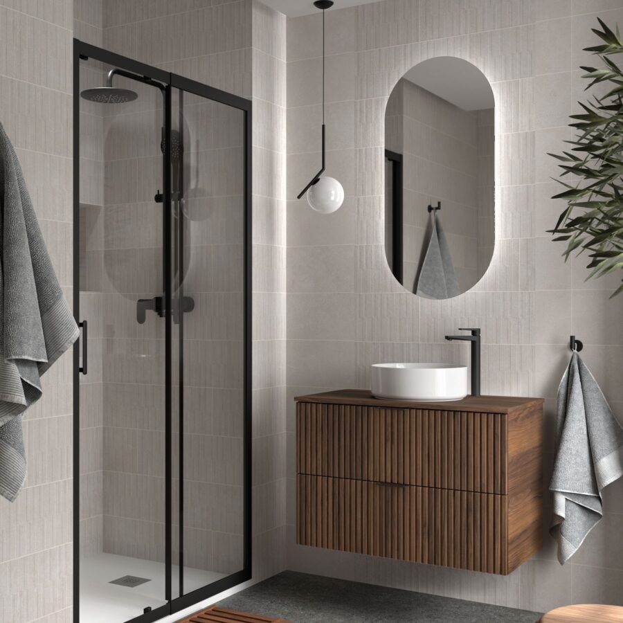 Conjunto mueble 80 cm 2 cajones y encimera melanina BIBA Salgar - Imagen 2