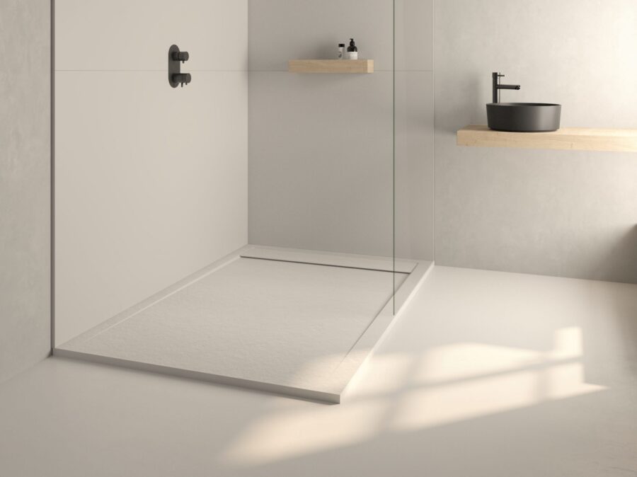 Plato ducha resina y carga mineral NATURE de Nuovvo