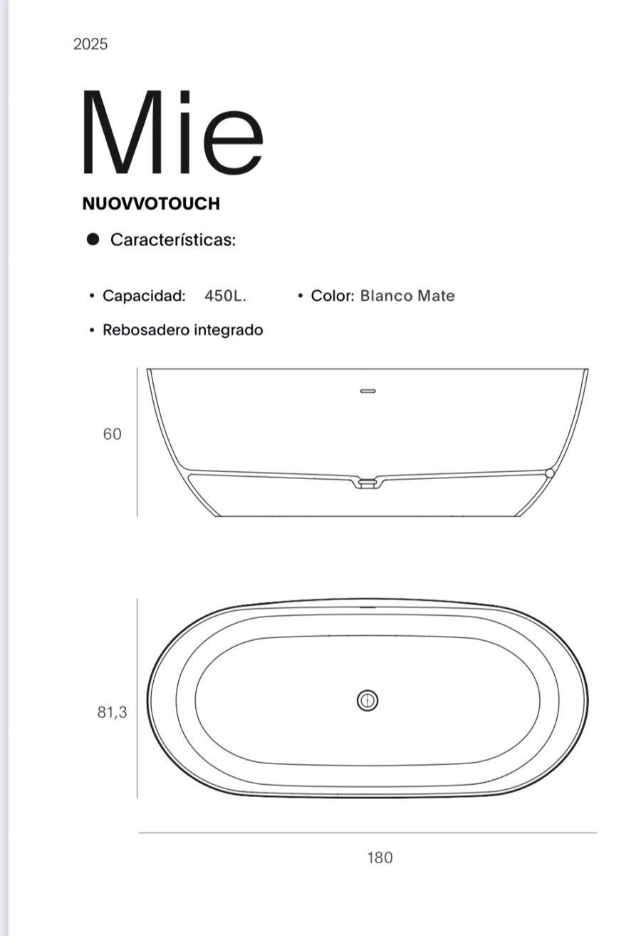 Bañera exenta Nuovvotouch MIE de Nuovvo - Imagen 4