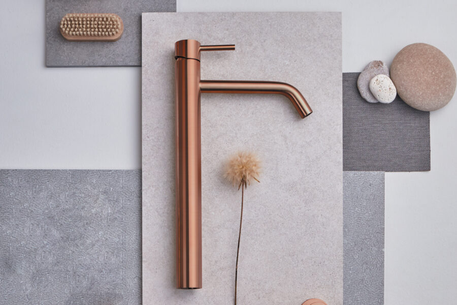 Grifo lavabo alto LOOP oro rosa cepillado de Sanycces - Imagen 2