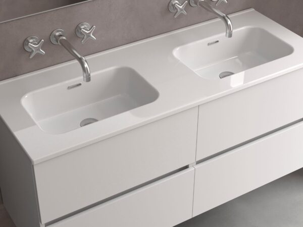 Lavabo de porcelana sin orificio para grifo CONSTANZA 121 Salgar