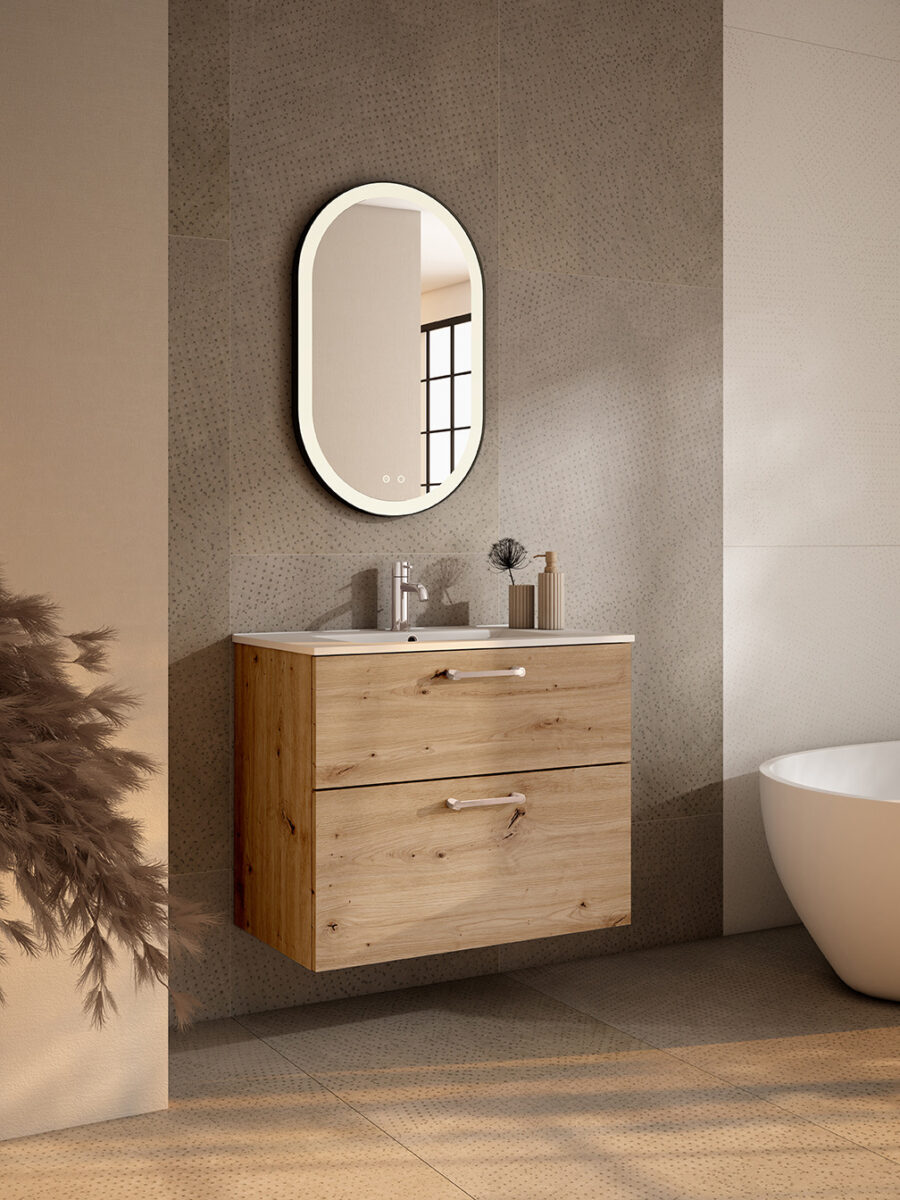 Conjunto mueble VERSO 2 cajones y lavabo Flat de Visobath - Imagen 4