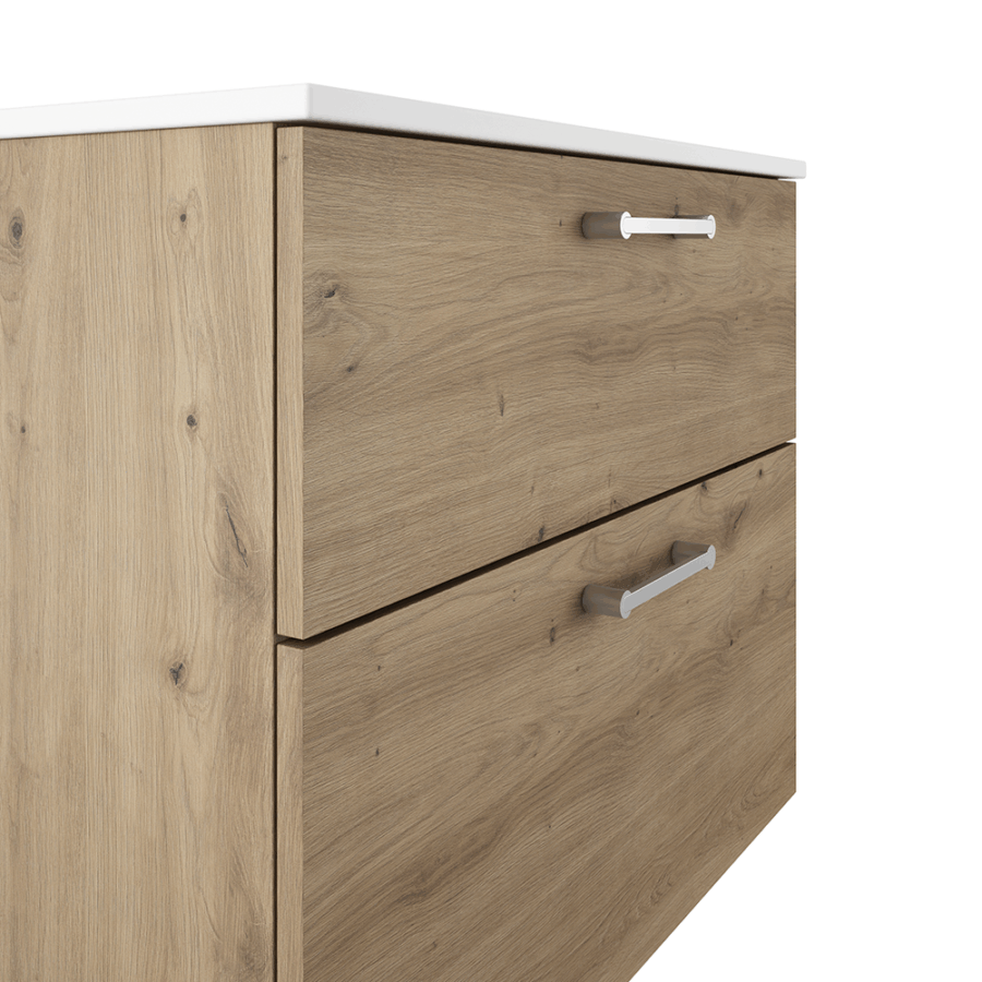 Conjunto mueble VERSO 2 cajones y lavabo Flat de Visobath - Imagen 5