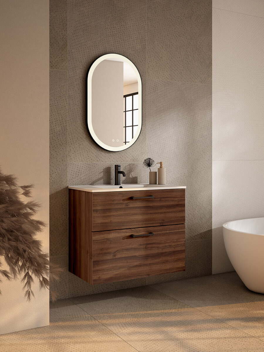 Conjunto mueble VERSO 2 cajones y lavabo Flat de Visobath - Imagen 7